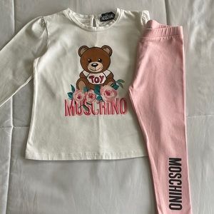 Moschino infant girls long sleeve and tights set